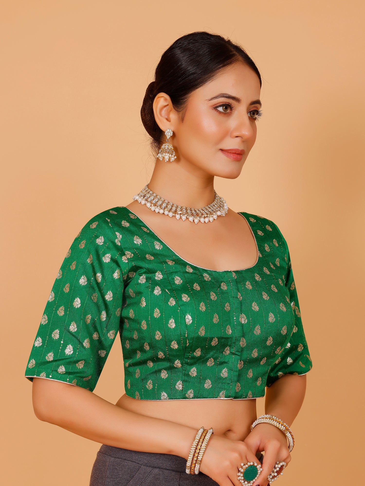 Ladies Silk Zari Work Blouse