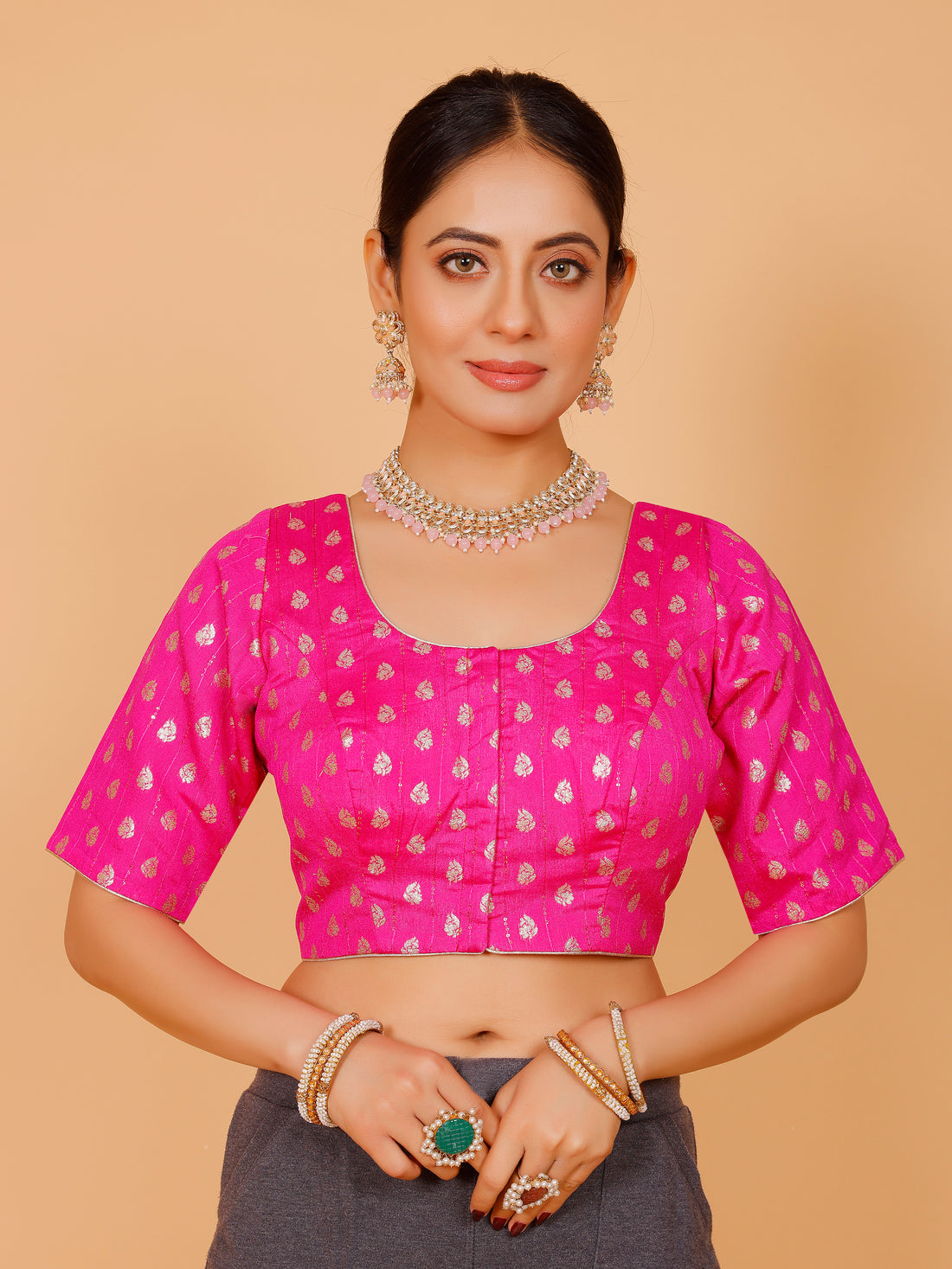 Ladies Silk Zari Work Blouse