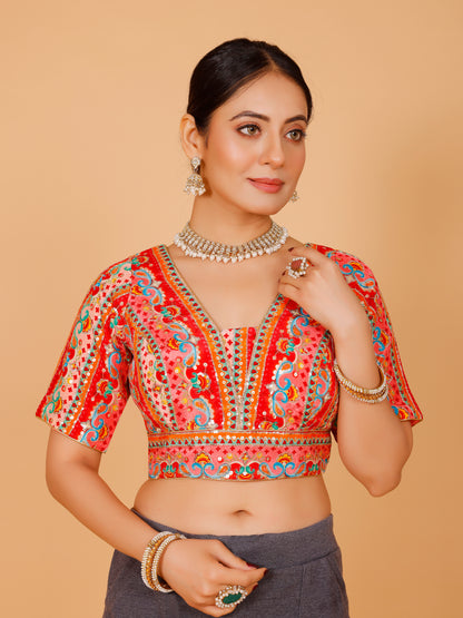 Ladies Silk Sequin Work Blouse