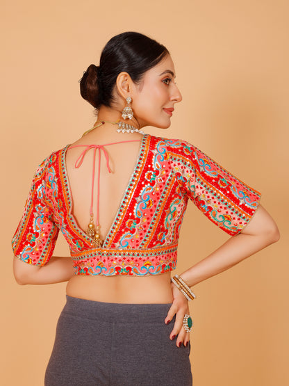Ladies Silk Sequin Work Blouse