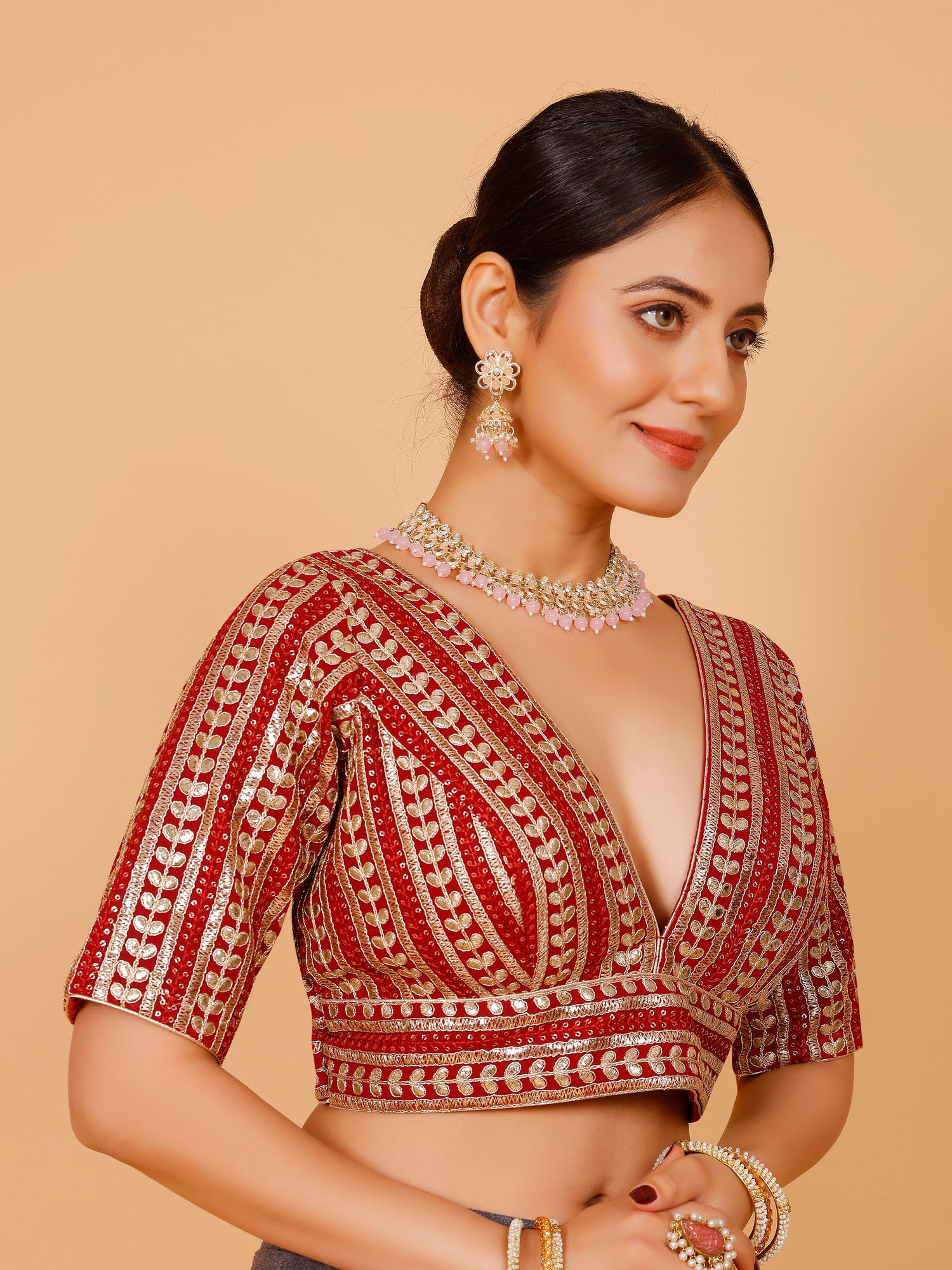 Ladies Silk Zari Work Blouse