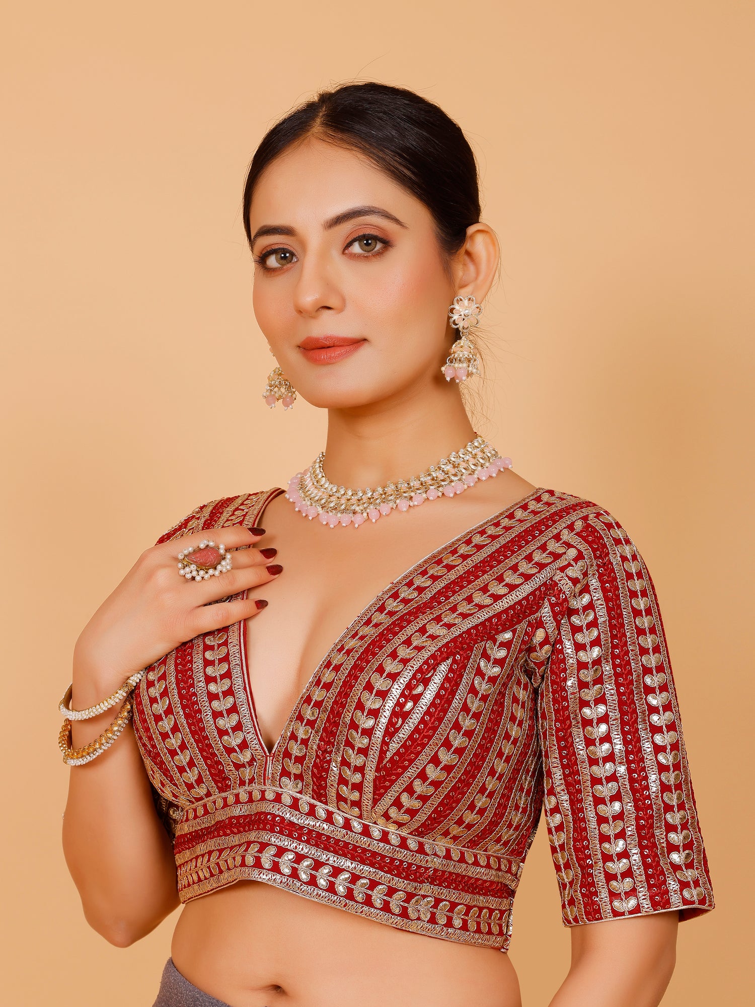 Ladies Silk Zari Work Blouse