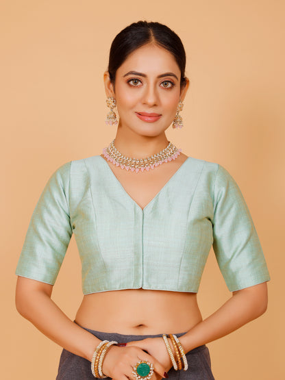 Ladies Silk Plain Blouse