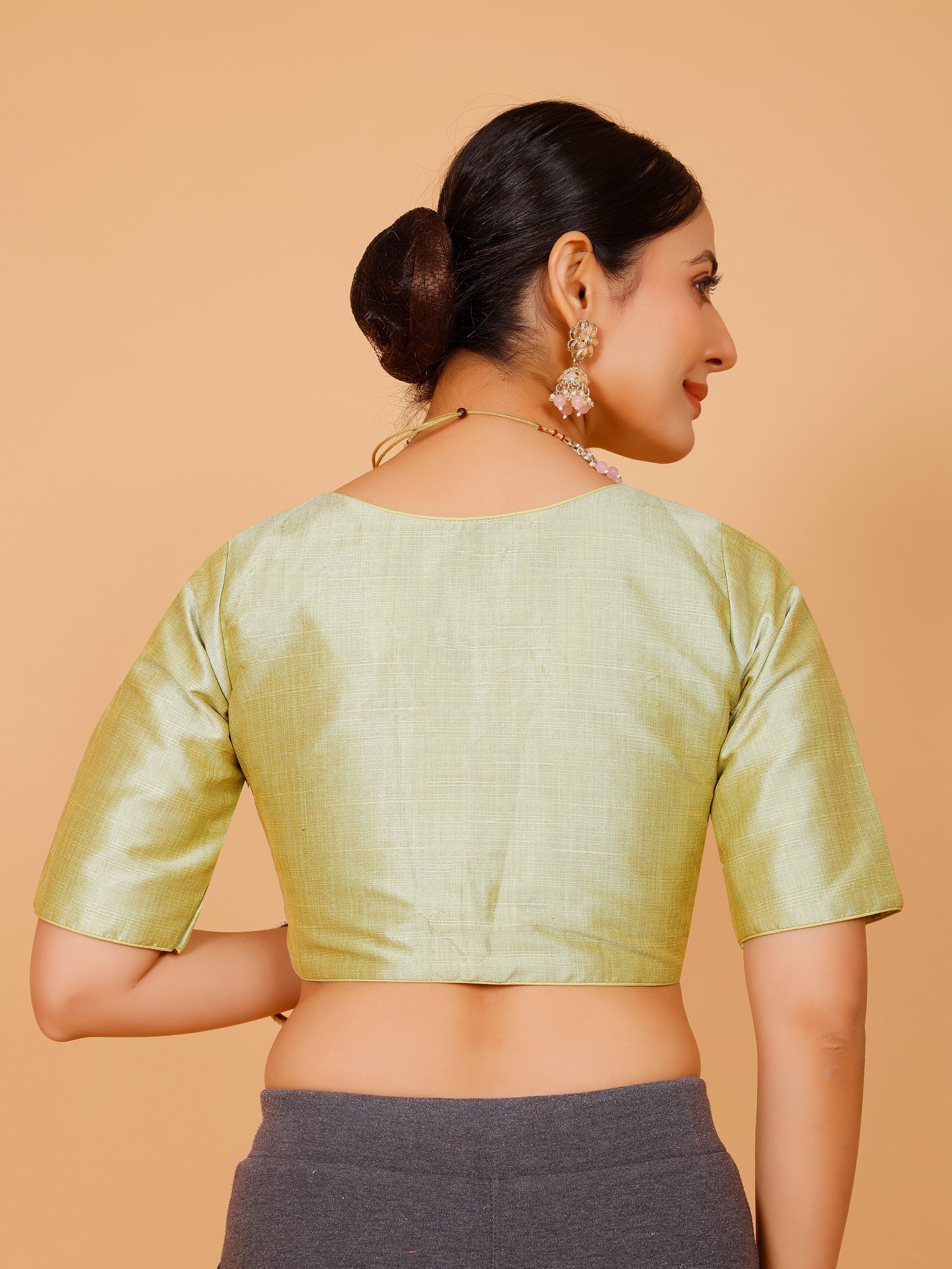 Ladies Silk Plain Blouse
