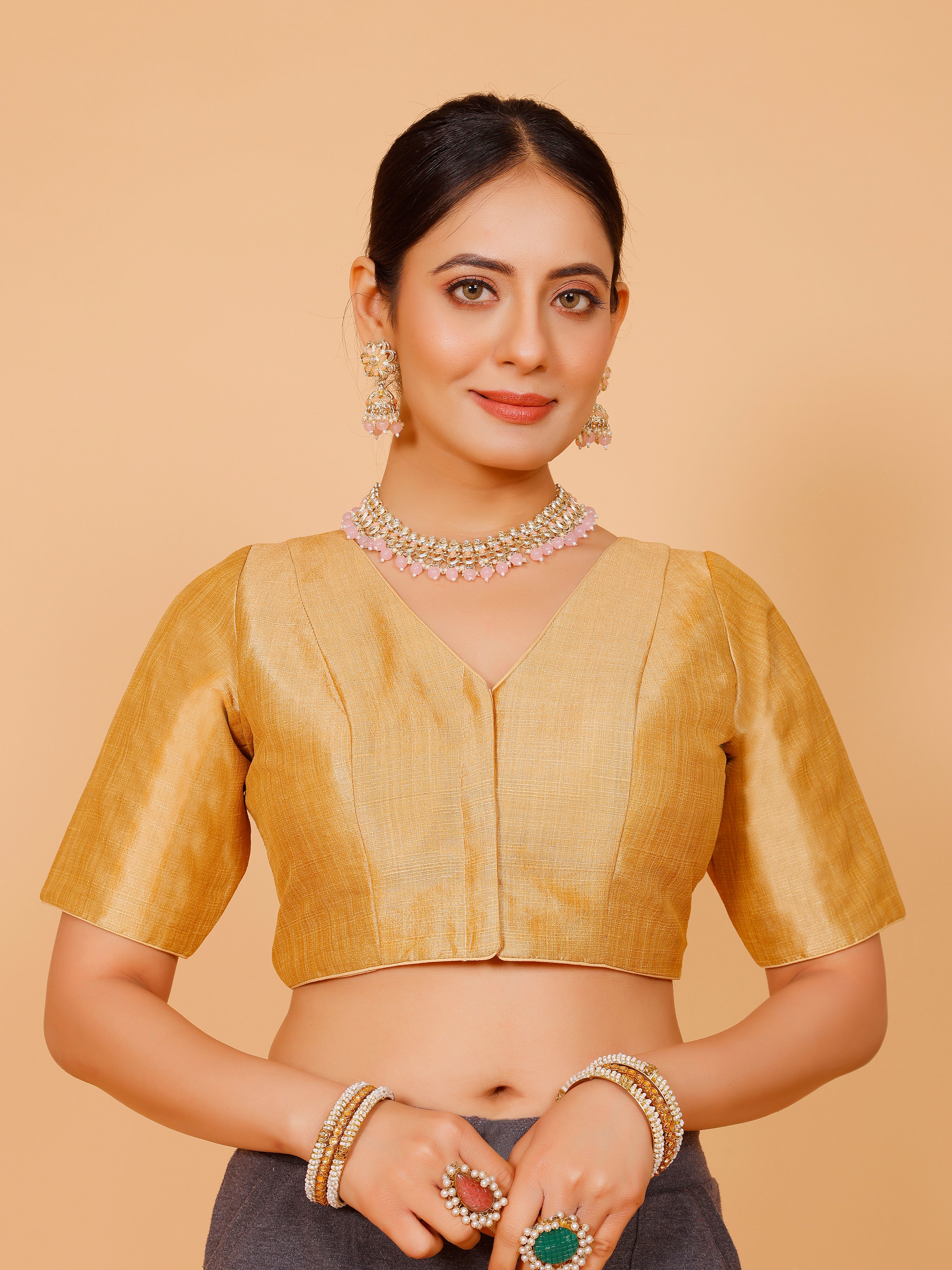 Ladies Silk Plain Blouse