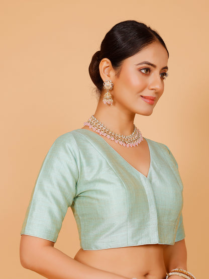 Ladies Silk Plain Blouse