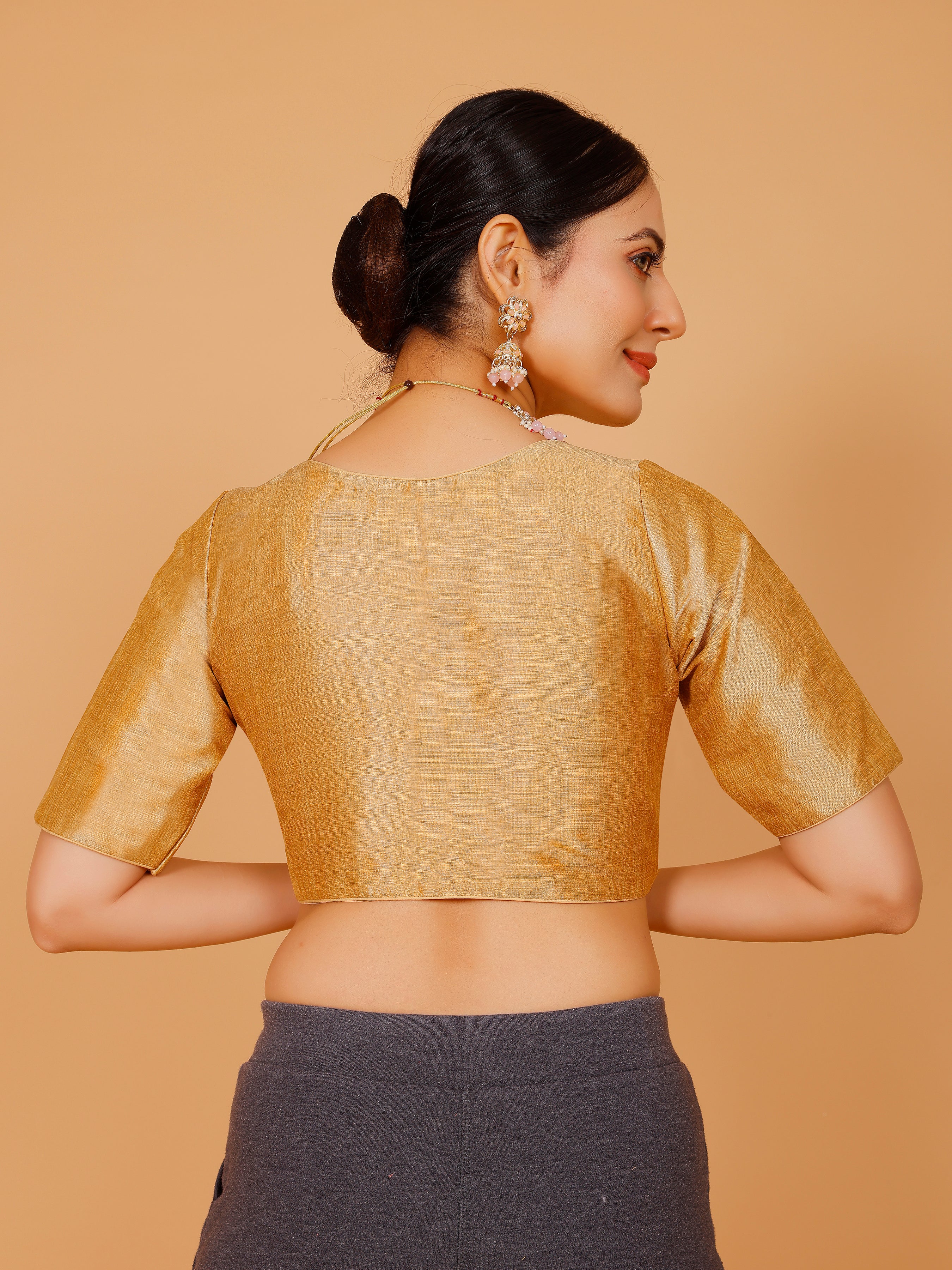 Ladies Silk Plain Blouse