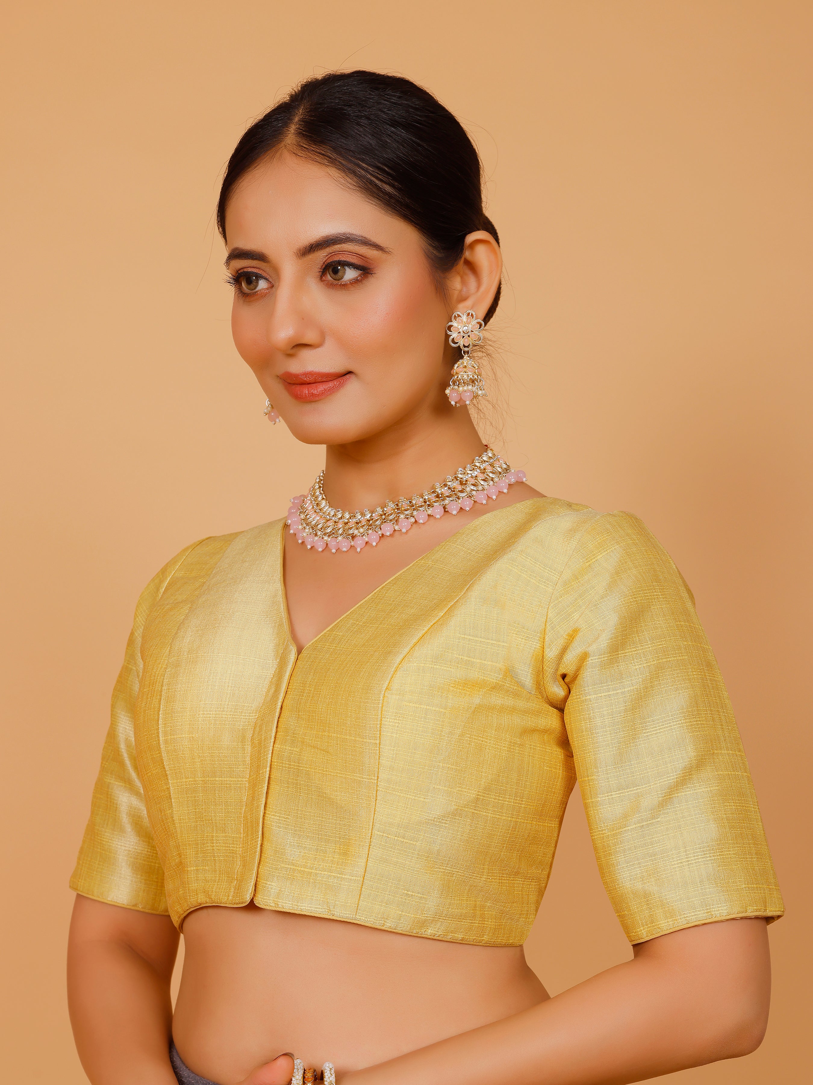 Ladies Silk Plain Blouse