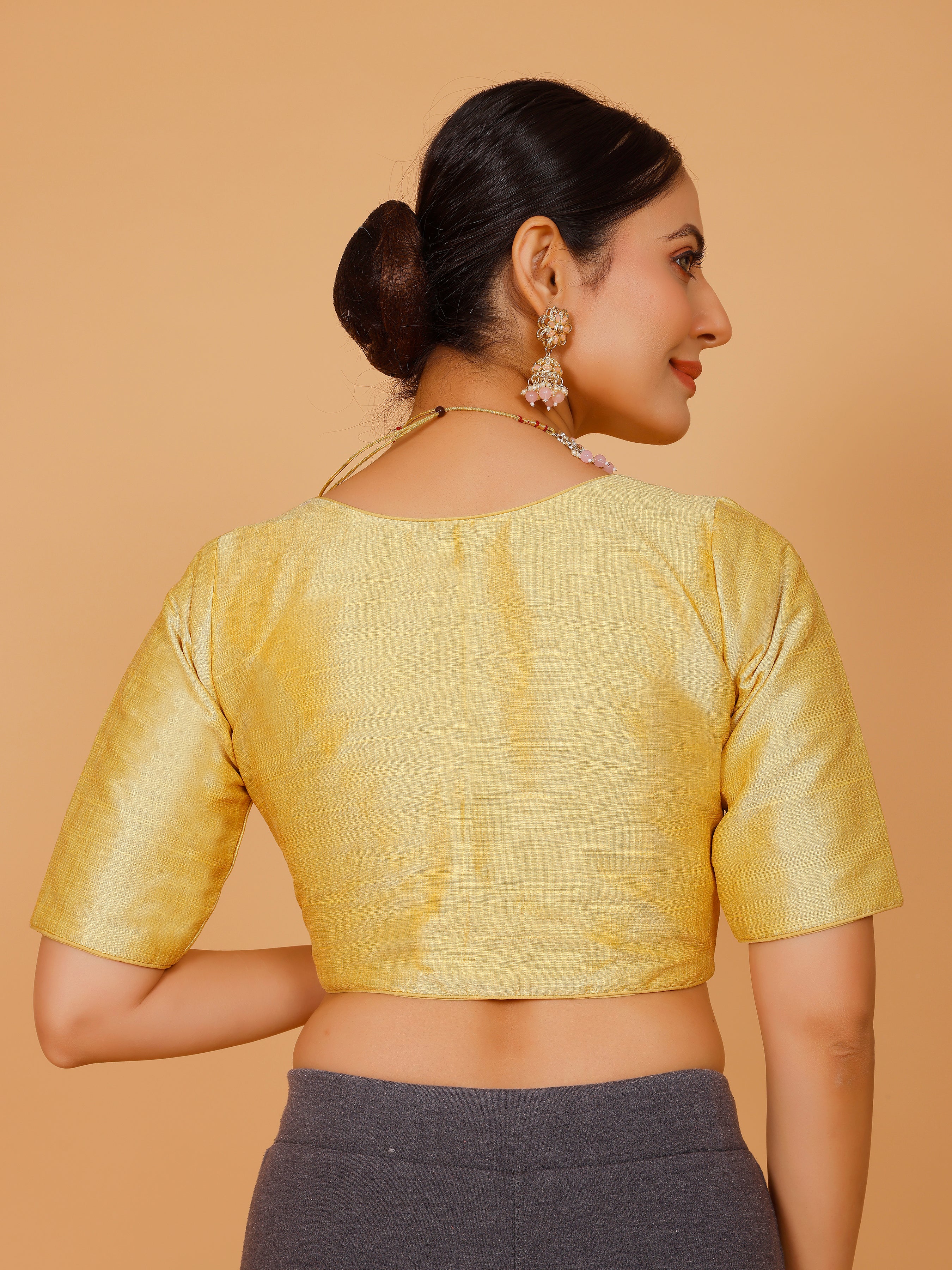 Ladies Silk Plain Blouse