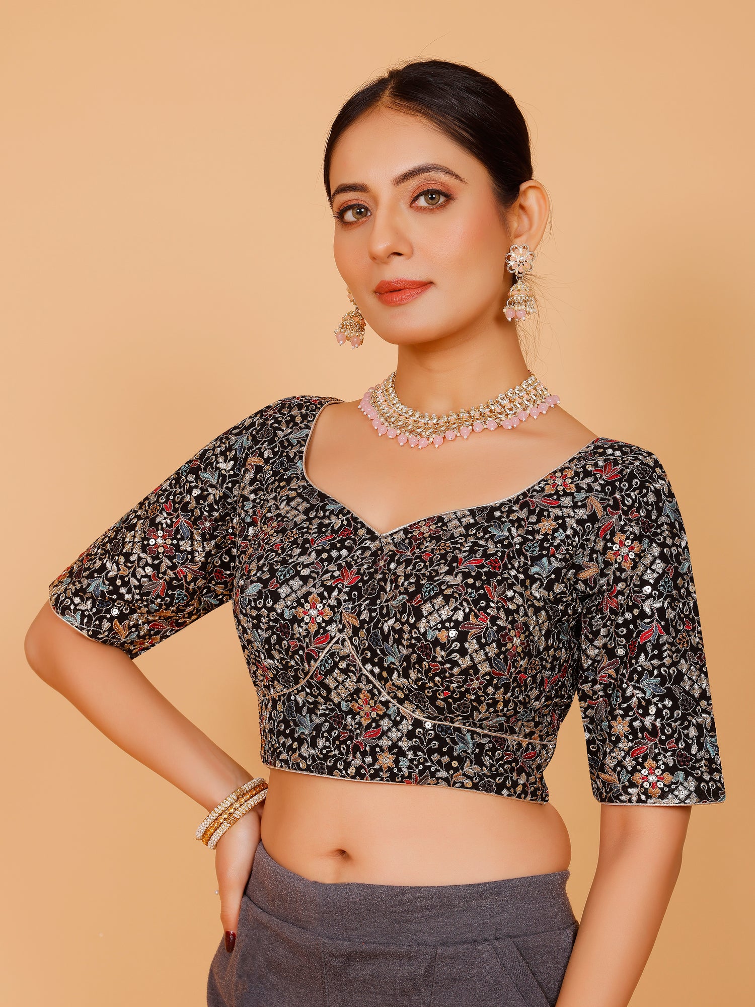 Ladies Georgette Zari Work Blouse