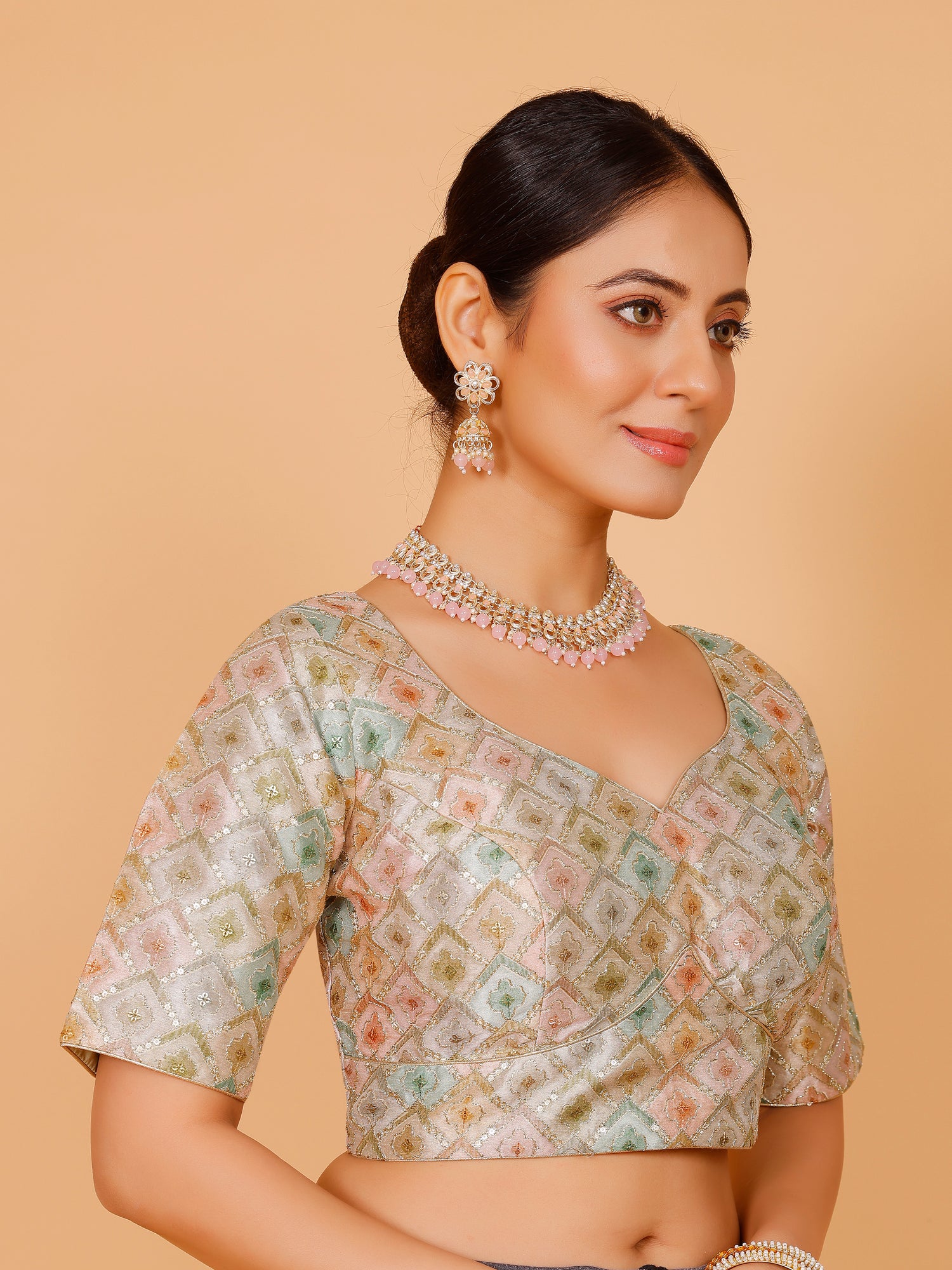 Silk Zari Work Blouse - Roop Darshan