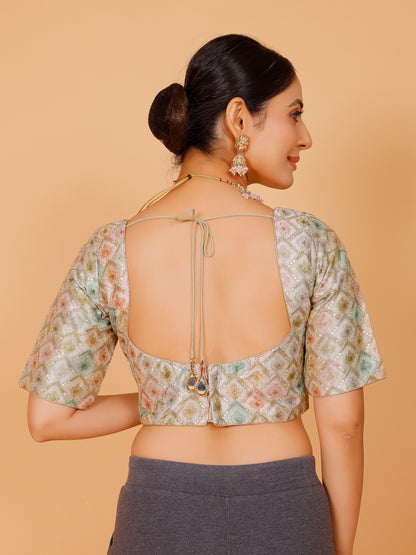 Silk Zari Work Blouse - Roop Darshan