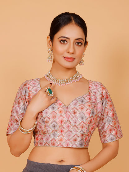 Silk Zari Work Blouse - Roop Darshan