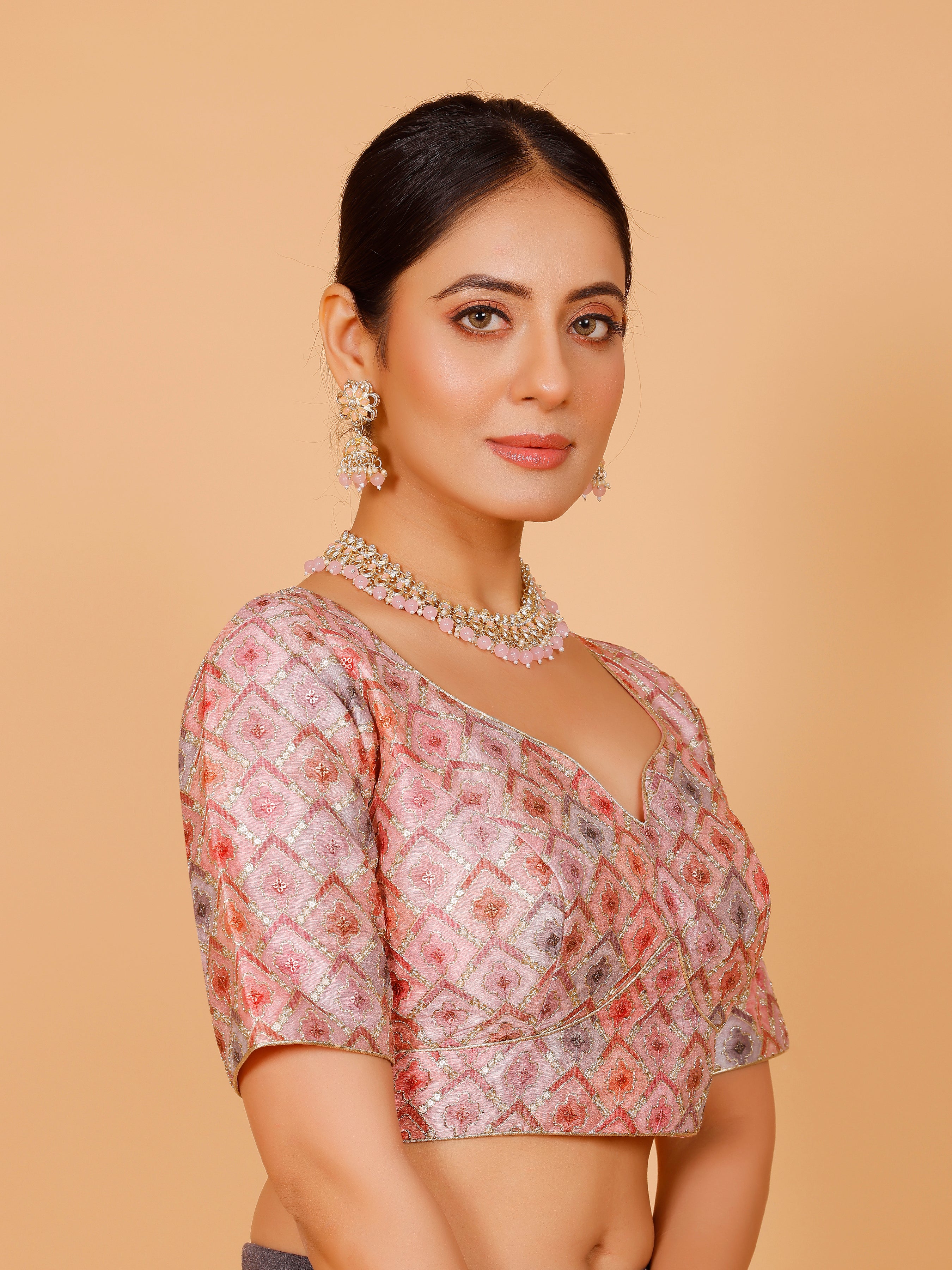 Silk Zari Work Blouse - Roop Darshan