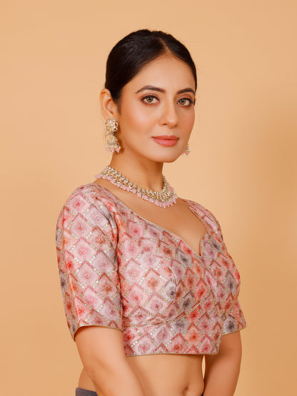 Silk Zari Work Blouse - Roop Darshan