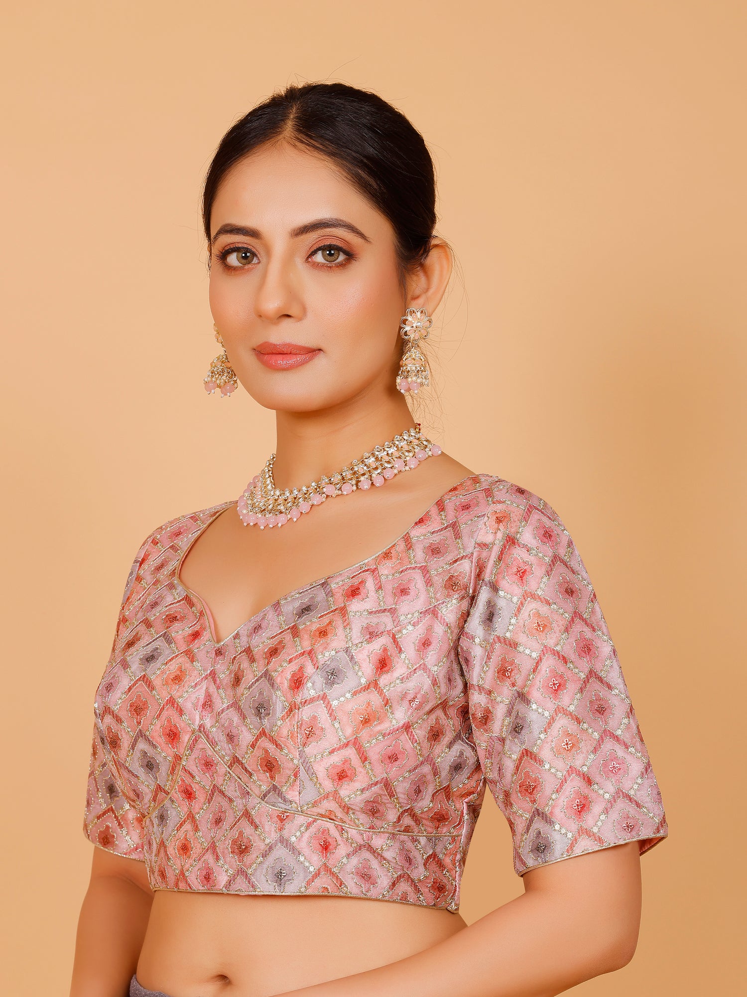 Silk Zari Work Blouse - Roop Darshan