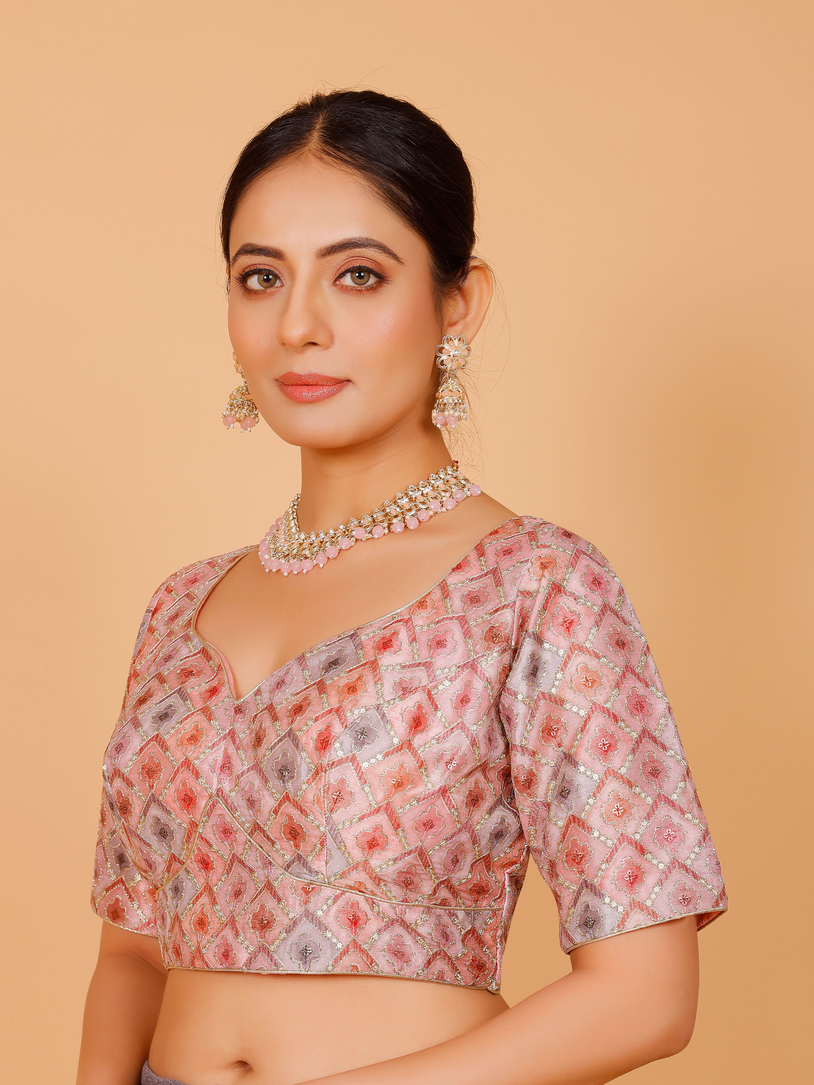 Silk Zari Work Blouse - Roop Darshan