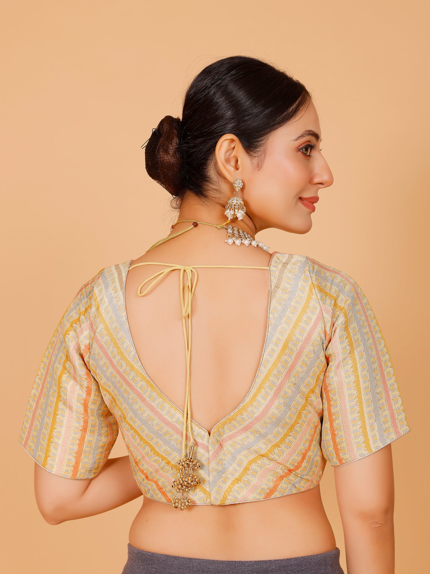 Silk Printed Blouse - Roop Darshan