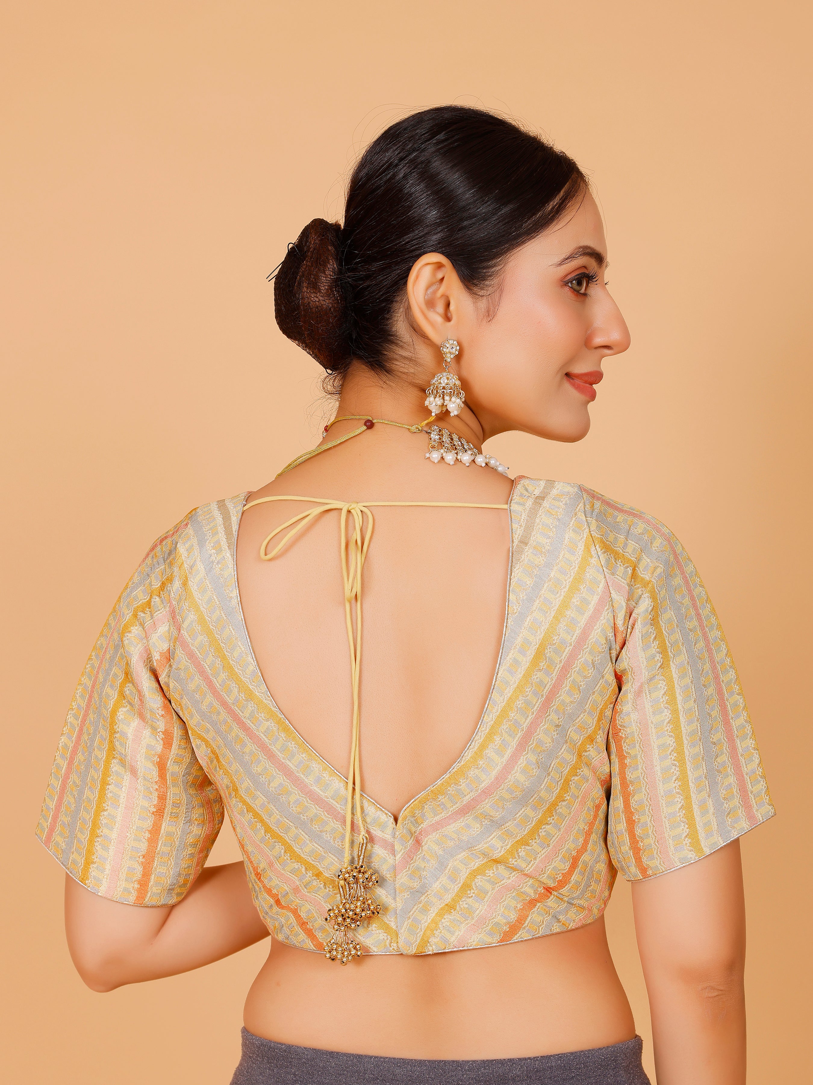 Silk Printed Blouse - Roop Darshan