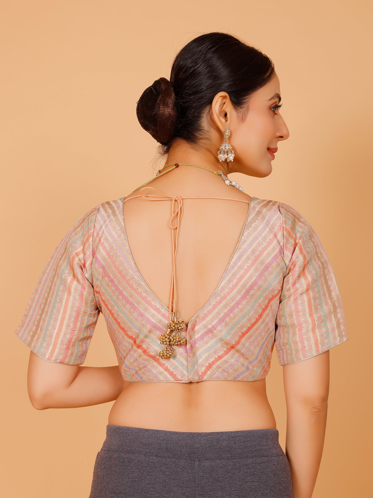 Silk Printed Blouse - Roop Darshan