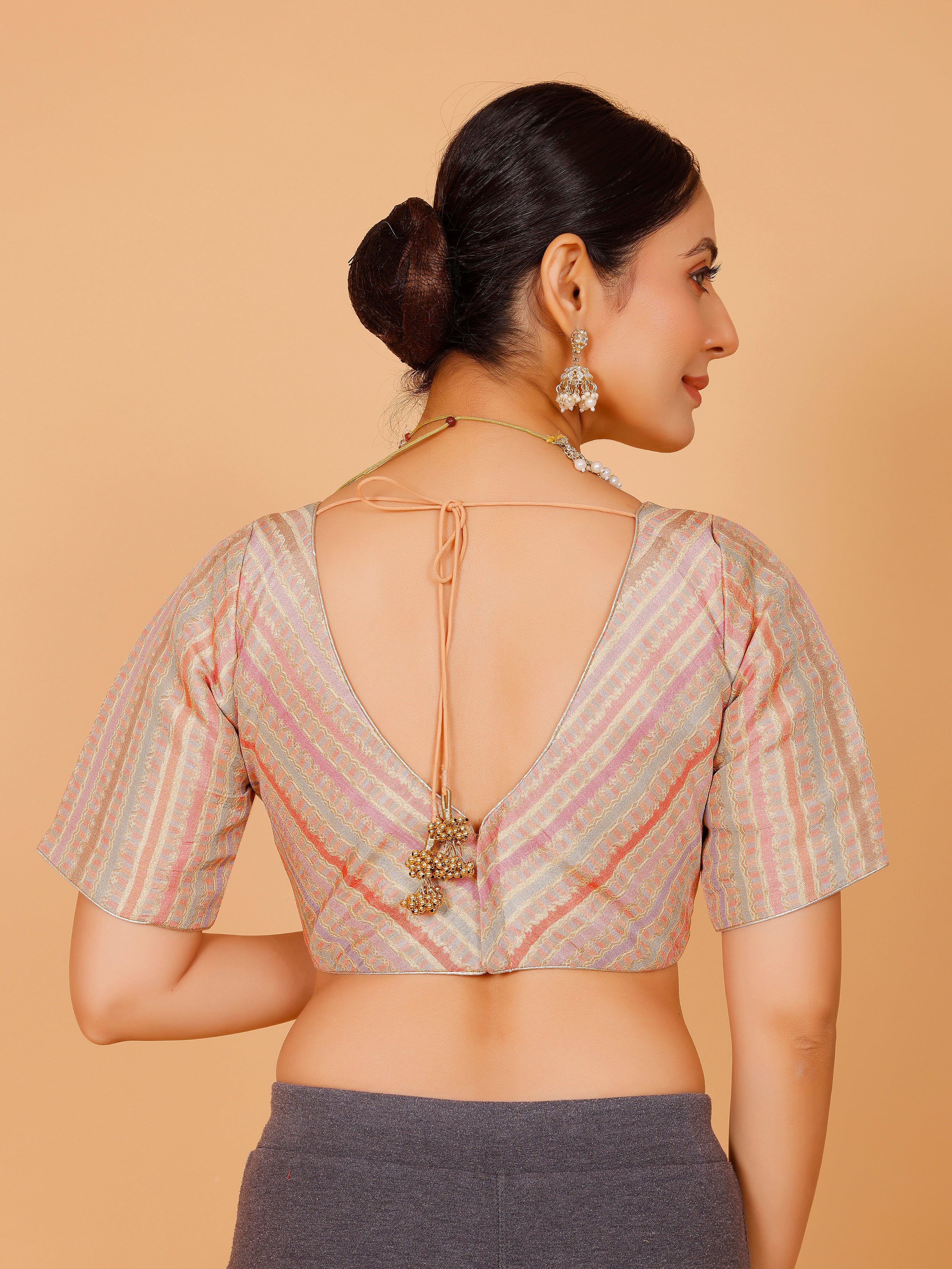 Silk Printed Blouse - Roop Darshan
