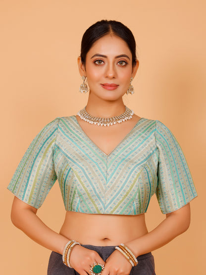 Silk Printed Blouse - Roop Darshan