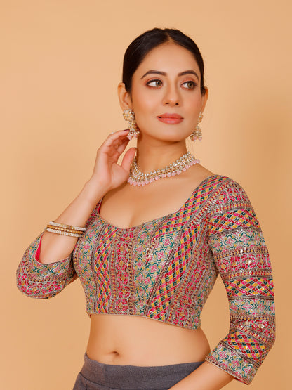 Ladies Silk Zari Work Blouse