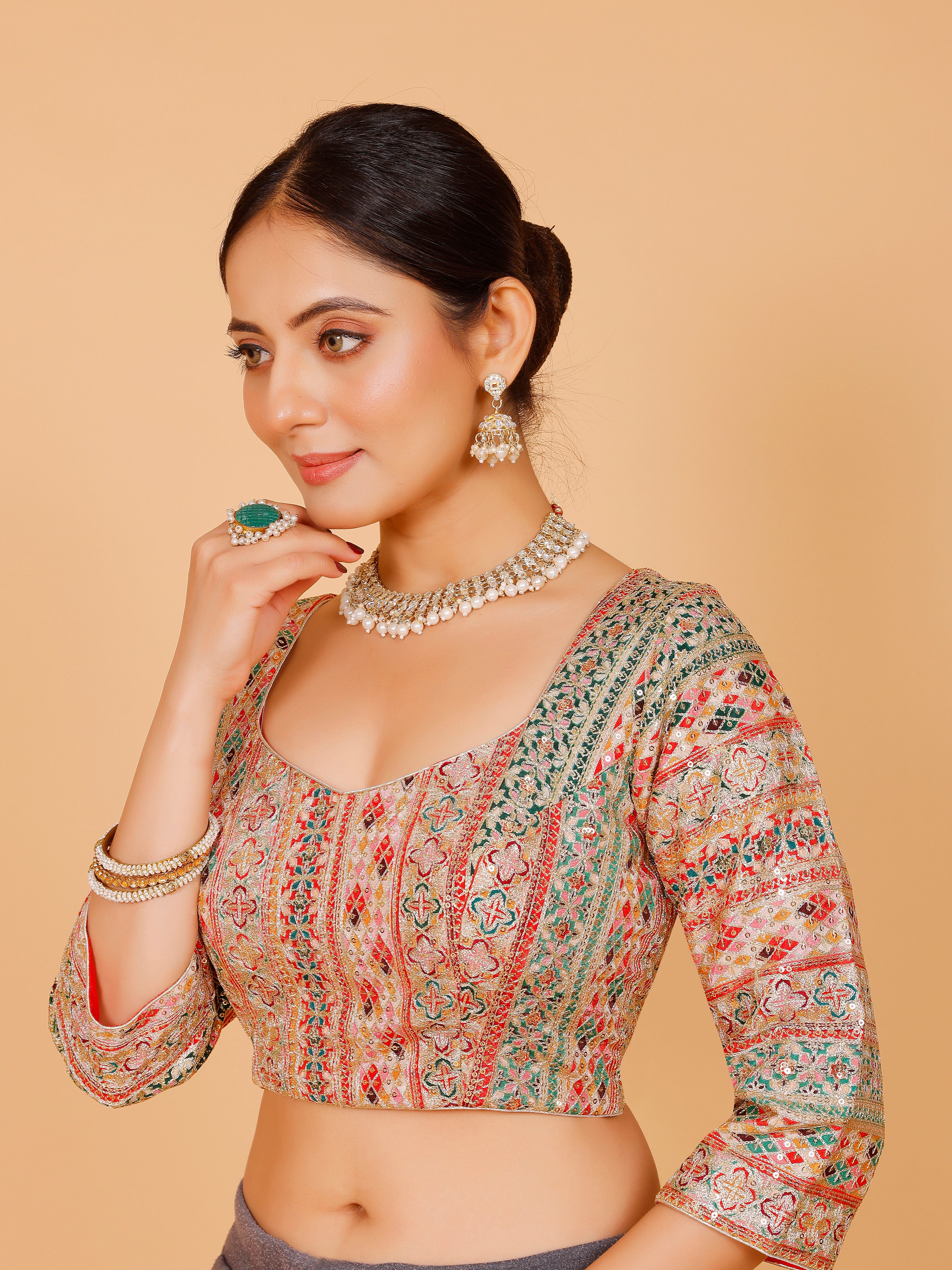 Ladies Silk Zari Work Blouse