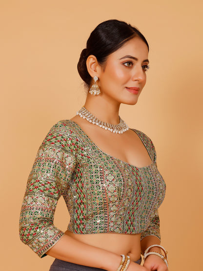 Ladies Silk Zari Work Blouse