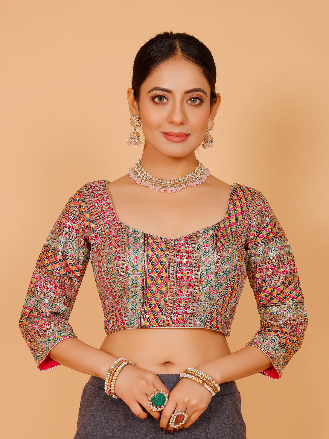 Ladies Silk Zari Work Blouse
