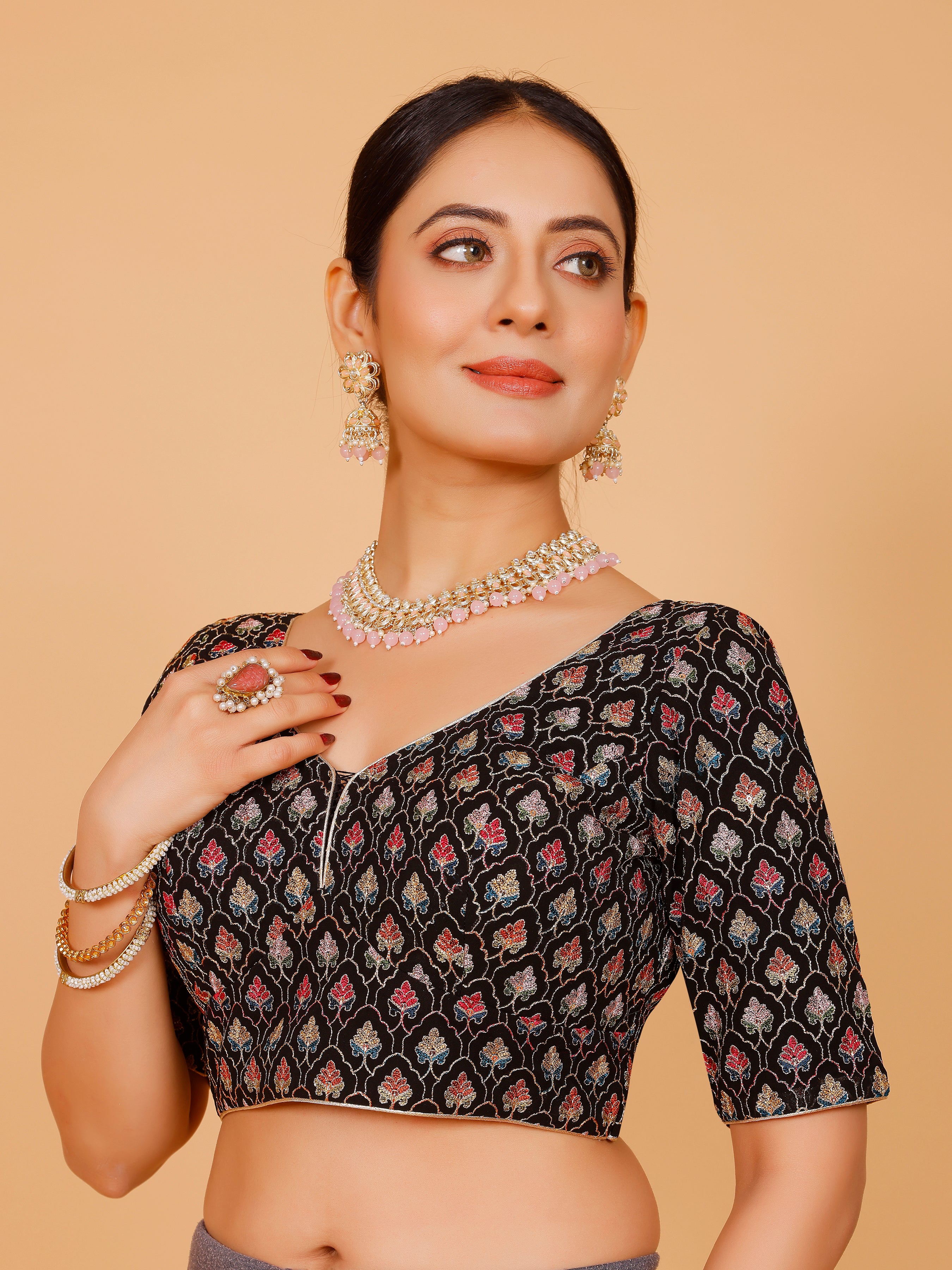 Ladies Georgette Zari Work Blouse