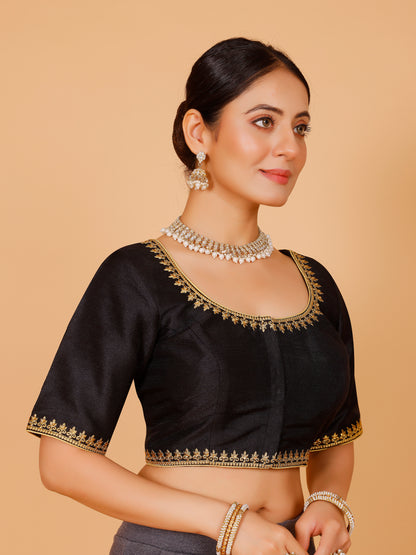Silk Zari Work Blouse - Roop Darshan