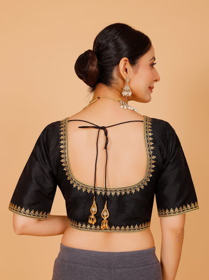 Silk Zari Work Blouse - Roop Darshan