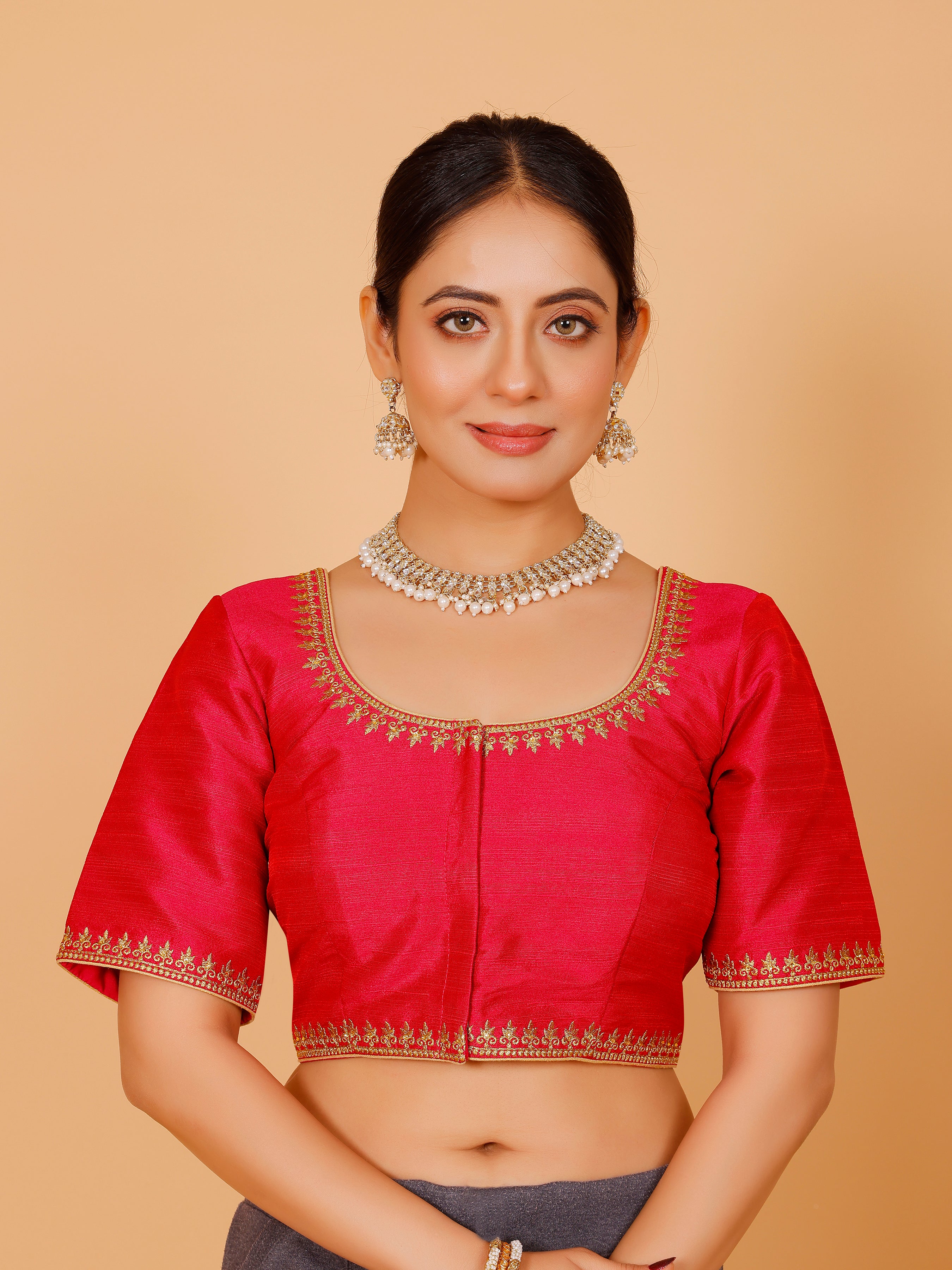 Silk Zari Work Blouse - Roop Darshan