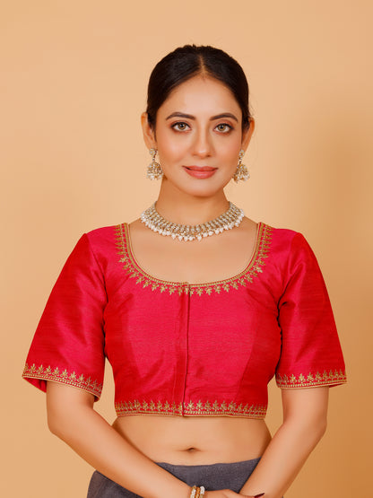 Silk Zari Work Blouse - Roop Darshan