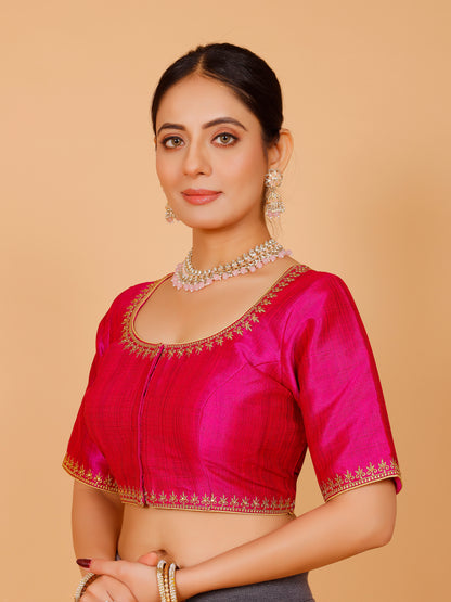 Silk Zari Work Blouse - Roop Darshan