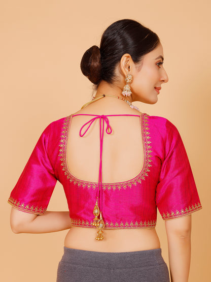 Silk Zari Work Blouse - Roop Darshan
