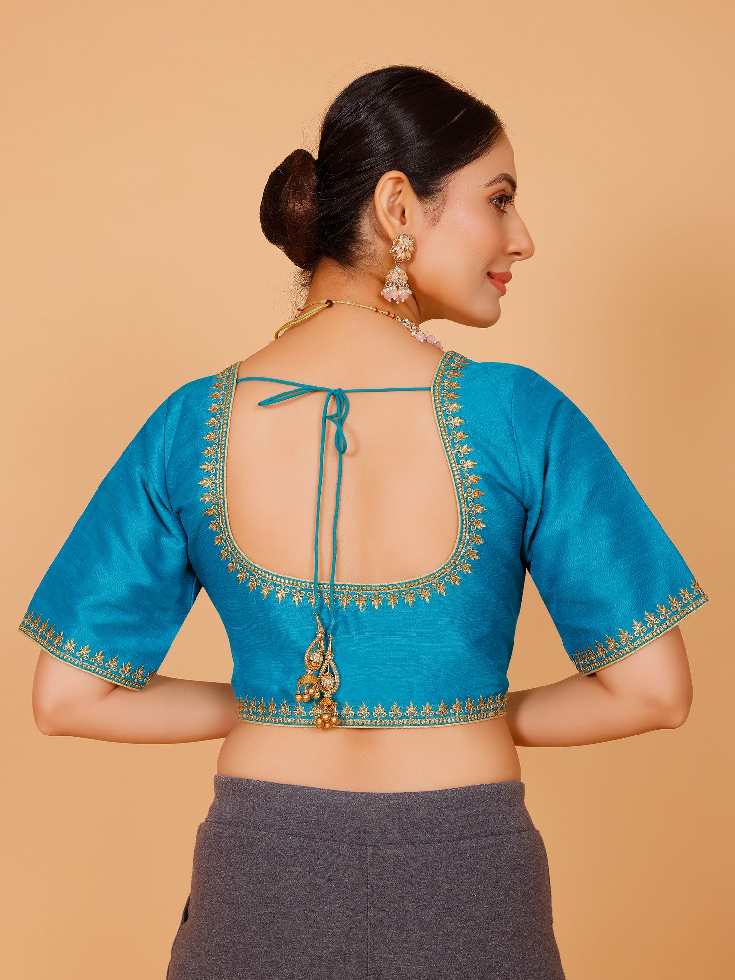 Silk Zari Work Blouse - Roop Darshan