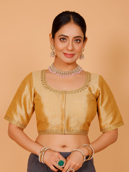 Silk Zari Work Blouse - Roop Darshan