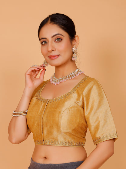 Silk Zari Work Blouse - Roop Darshan