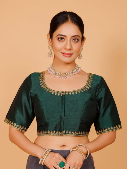 Silk Zari Work Blouse - Roop Darshan