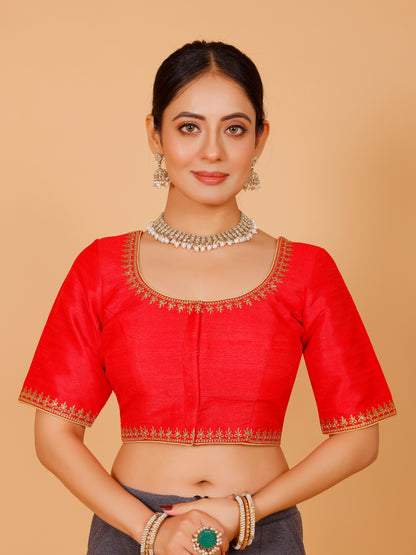 Silk Zari Work Blouse - Roop Darshan