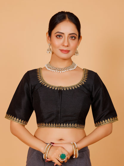 Silk Zari Work Blouse - Roop Darshan