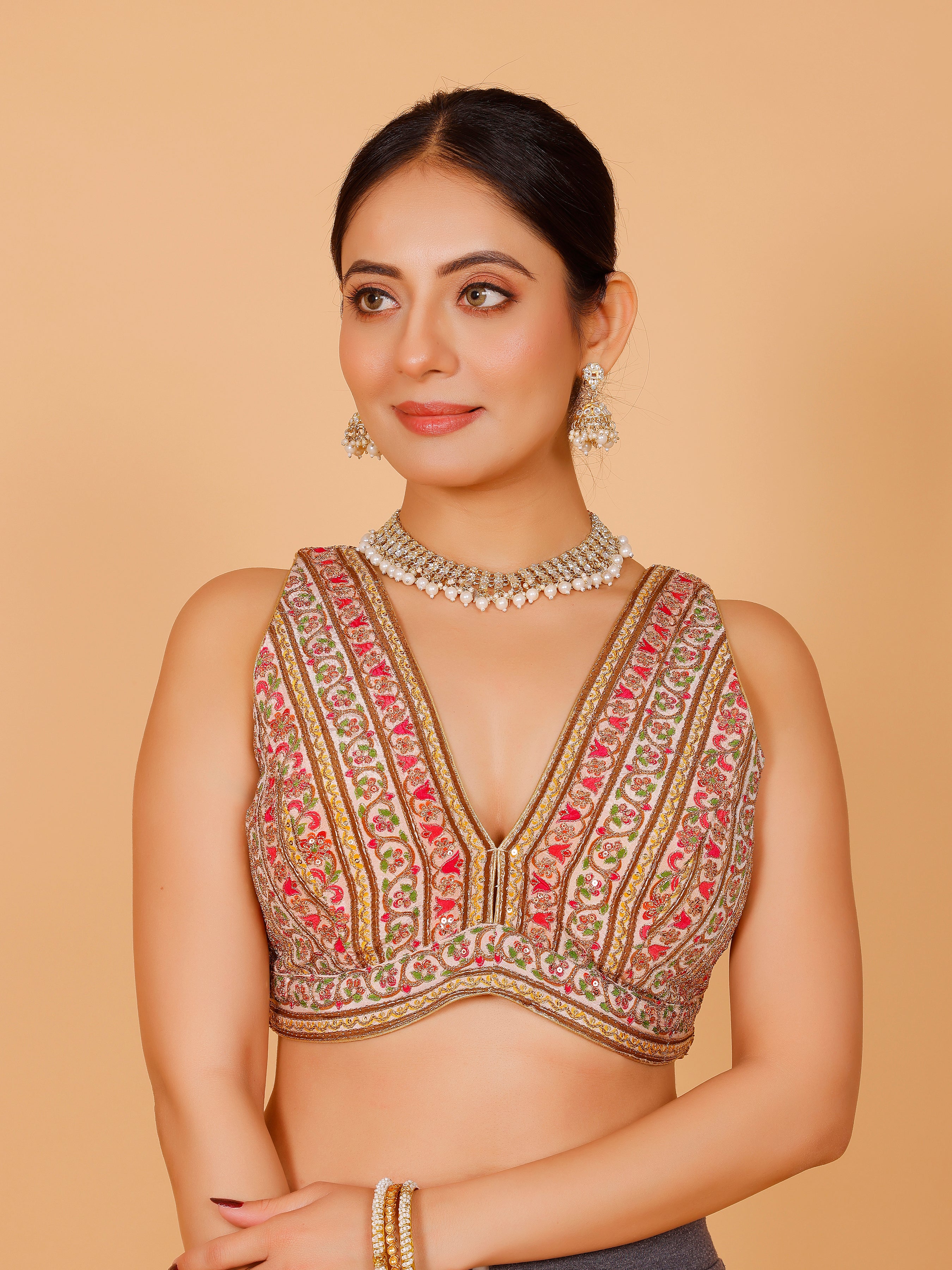 Georgette Zari Work Blouse - Roop Darshan