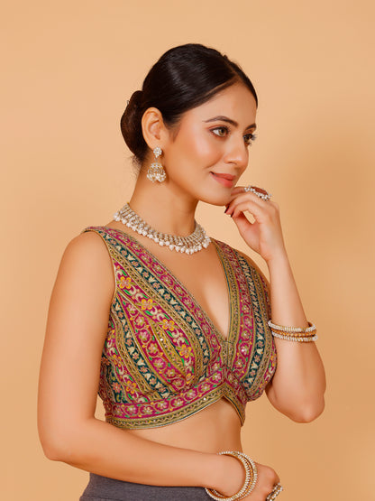 Georgette Zari Work Blouse - Roop Darshan