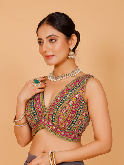 Georgette Zari Work Blouse - Roop Darshan
