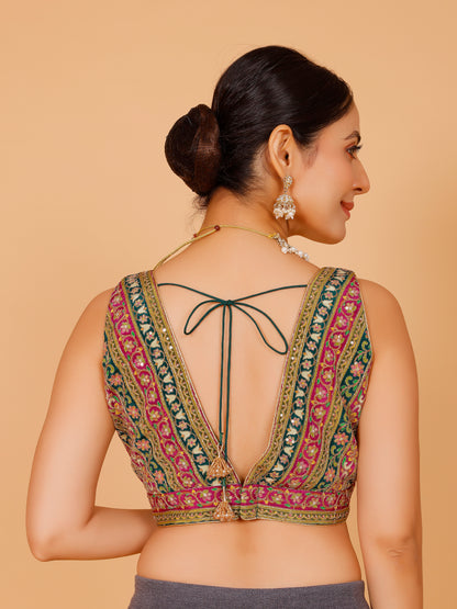 Georgette Zari Work Blouse - Roop Darshan