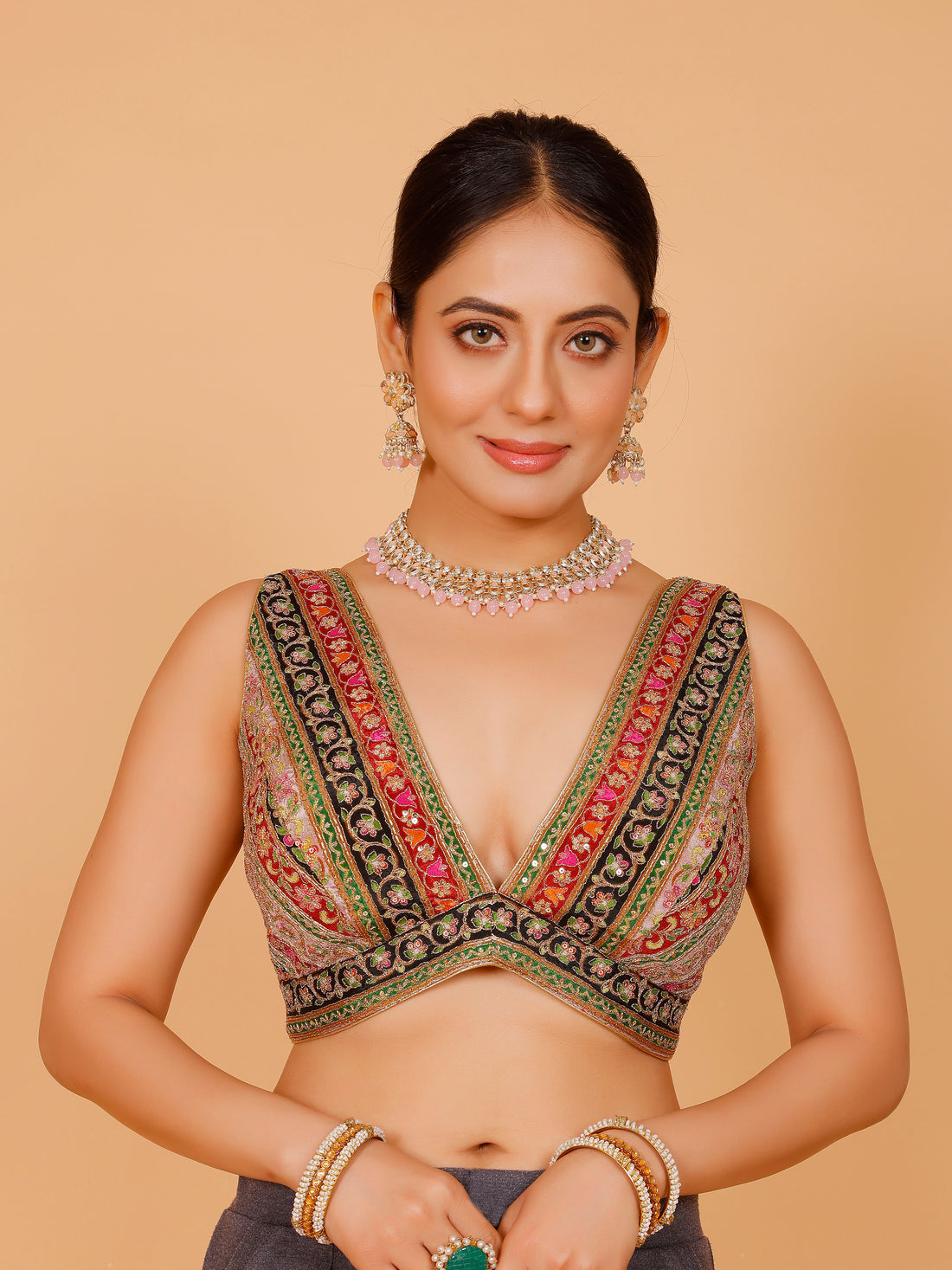 Georgette Zari Work Blouse - Roop Darshan