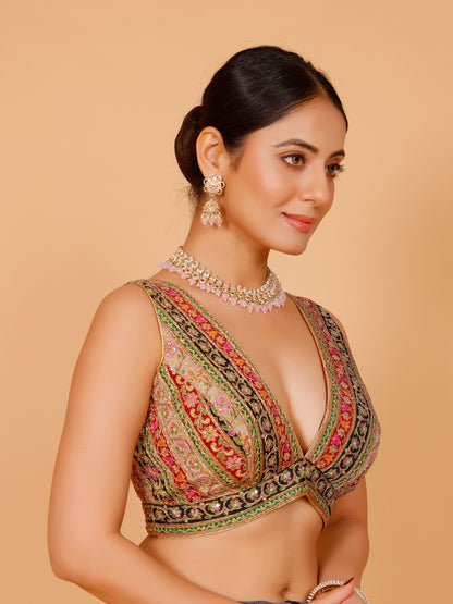 Georgette Zari Work Blouse - Roop Darshan