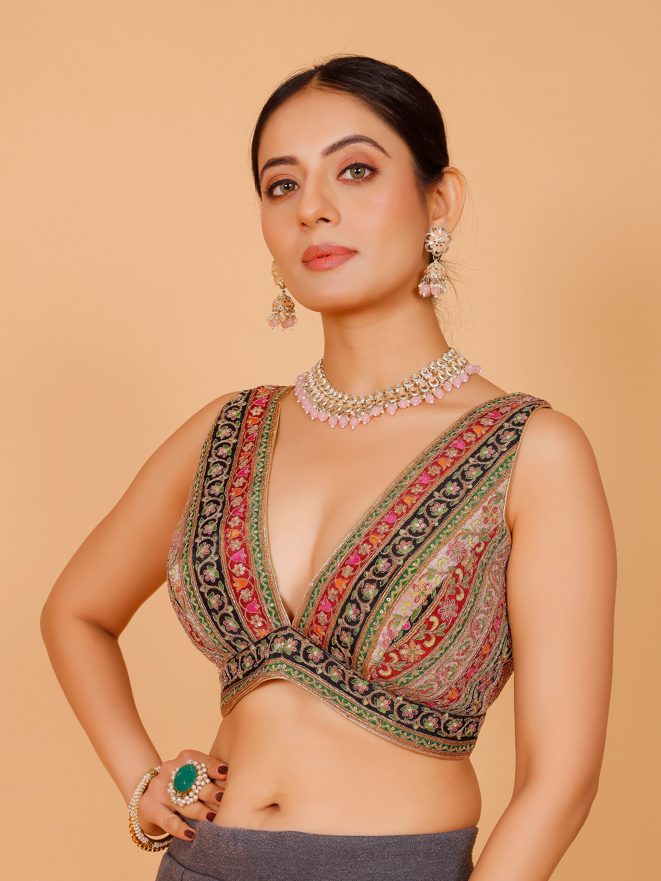 Georgette Zari Work Blouse - Roop Darshan